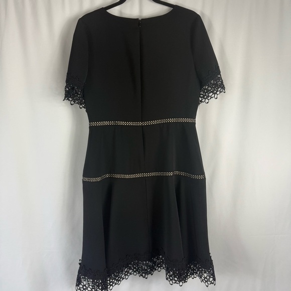 Shani  Lace-Trim Crepe Fit & Flare Dress size:USA 10 - Picture 13 of 17